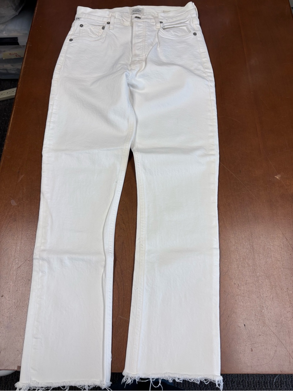 Citizens Of Humanity White Straight Jeans